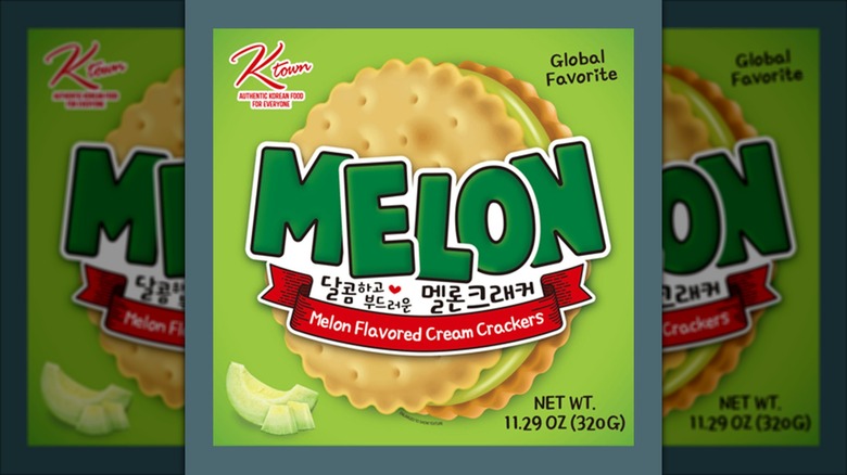 A package of Ktown Melon Flavored Cream Crackers.
