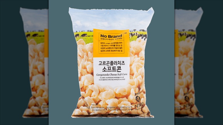 A bag of No Brand Gorgonzola Cheese Soft Corn.