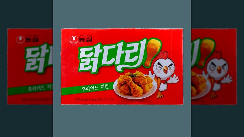 A package of Fried Chicken Flavor Snacks.