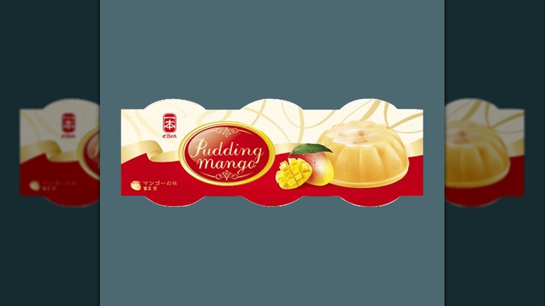 A three-pack of eBen Mango Jelly Puddings.