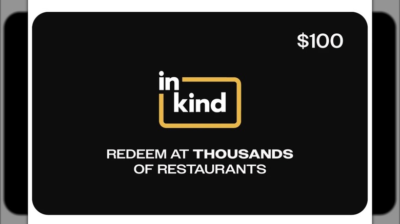 Image of an inKind restaurant gift card