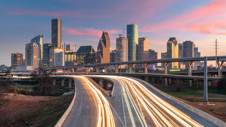 blurry view of Houston