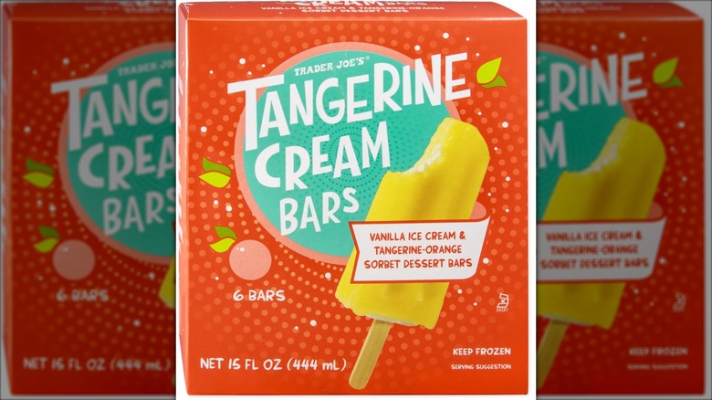 A box of Trader Joe's Tangerine Cream Bars.