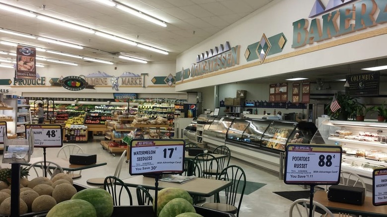Interior of Ridley's Family Market.