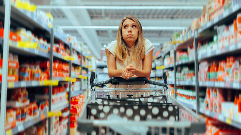 Woman at a grocery store