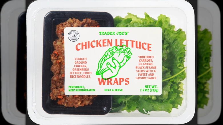 A package of Trader Joe's Chicken Lettuce Wraps.