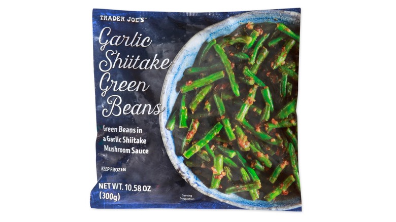 A package of Trader Joe's Garlic Shiitake Green Beans