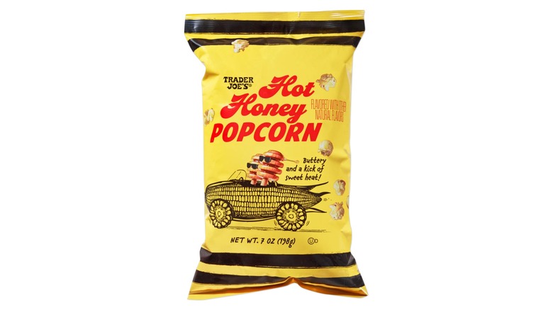 A bag of Trader Joe's Hot Honey Popcorn