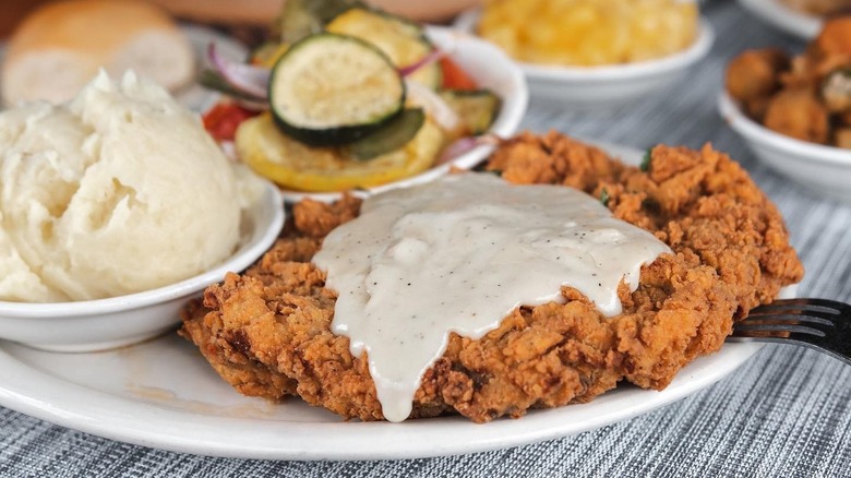 Chicken fried steak with gravy