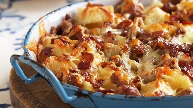 bacon and sausage soufflé 