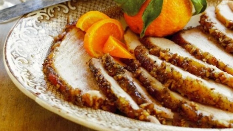 ham with bourbon and pecan crust