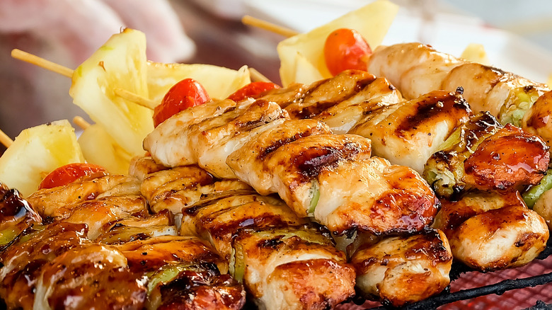 pork and pineapple kebabs 