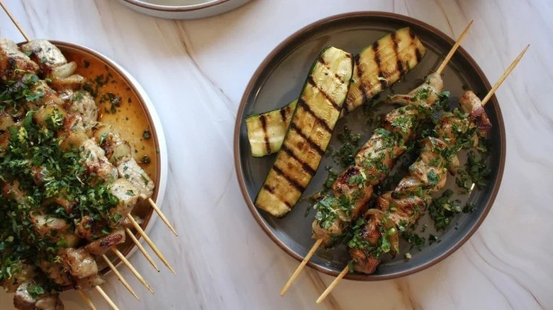 Italian pork skewers