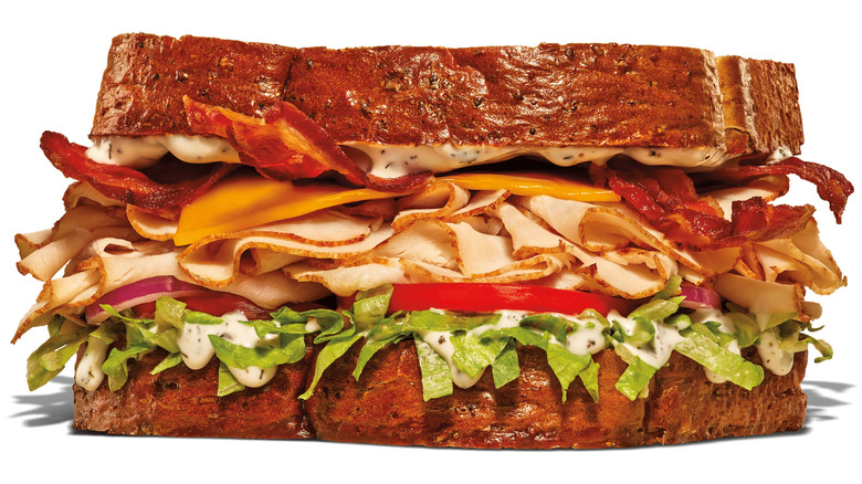 An Arby's Roast Turkey Ranch & Bacon Sandwich