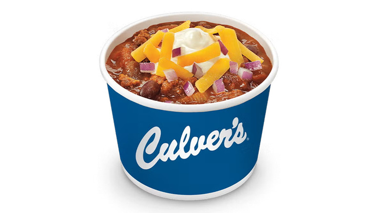 Culver's George's Chili Supreme against a white background
