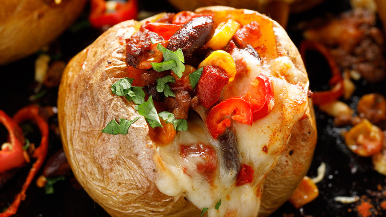 Mexican topped baked potato