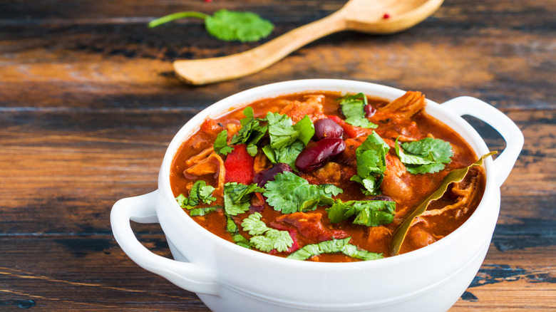 turkey chili with cilantro