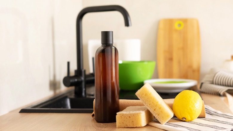 lemons and dish soap