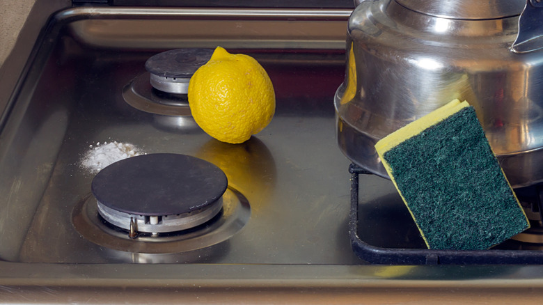 lemon on stove top
