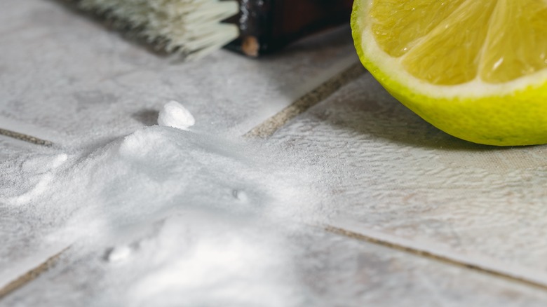 lemon and tile grout