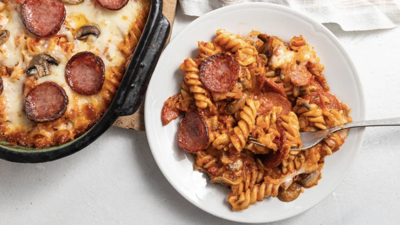 pepperoni pizza pasta bake