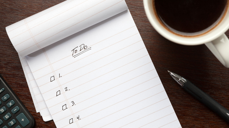a to do list