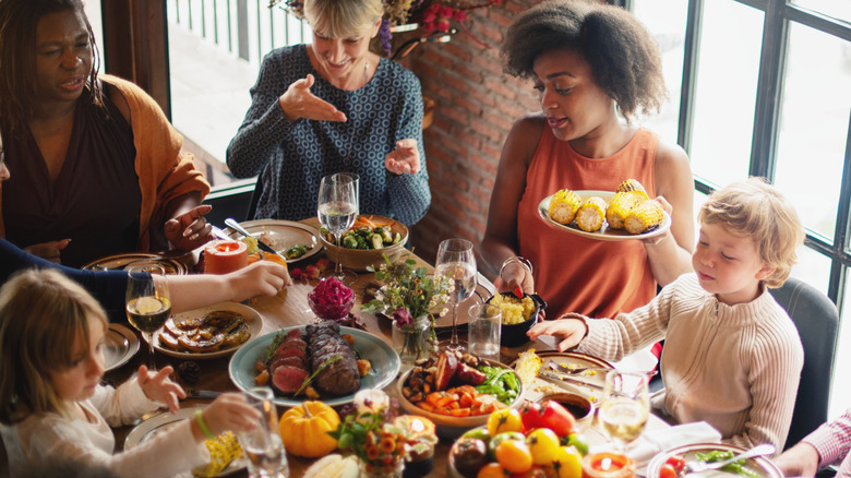 people at a dinner party