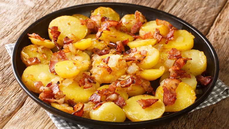 Cottage fries with bacon