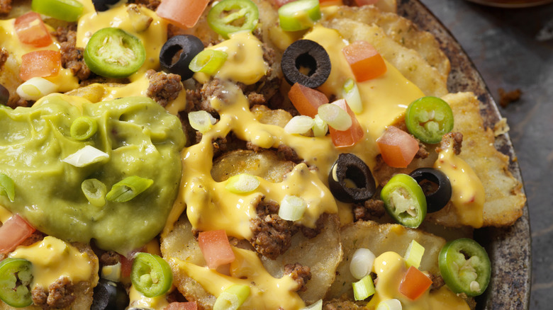 Nacho fries with guacamole