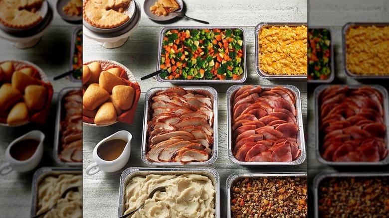 Boston Market Thanksgiving meal in containers