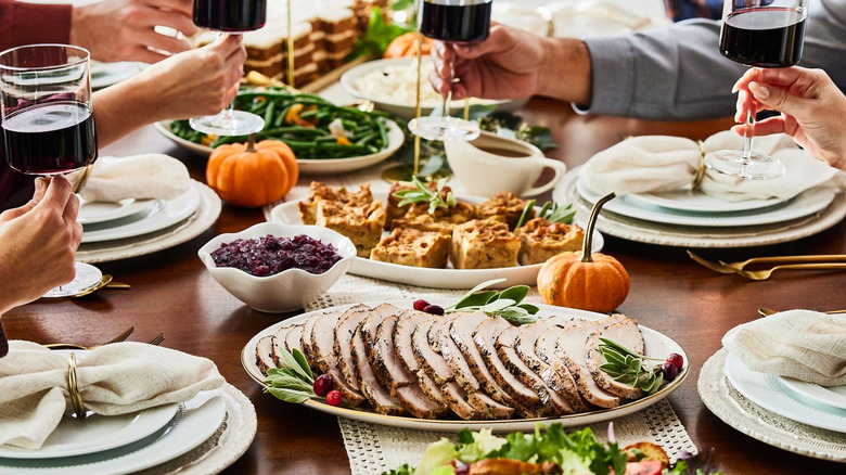 Fleming's Prime Steakhouse & Wine Bar Thanksgiving meal