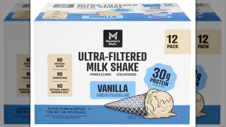 A package of Member's Mark Ultra-Filtered Milk Shakes from Sam's Club.