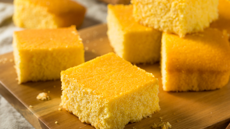cubes of cornbread