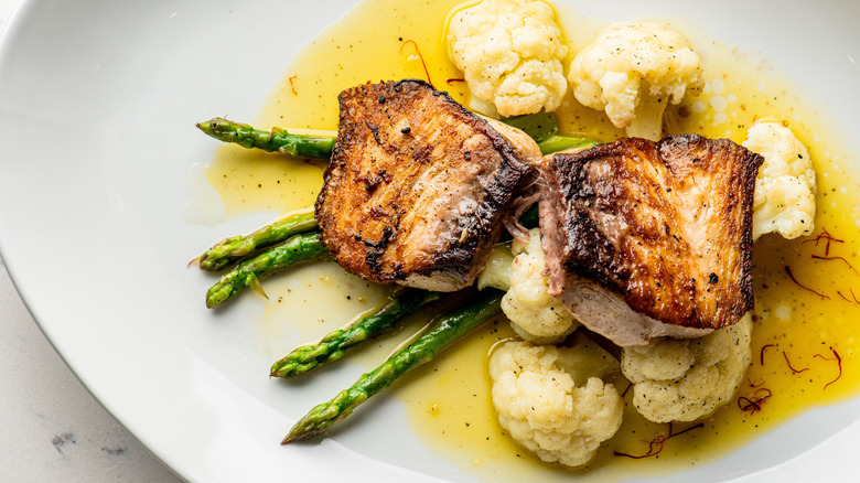 Fish and vegetables