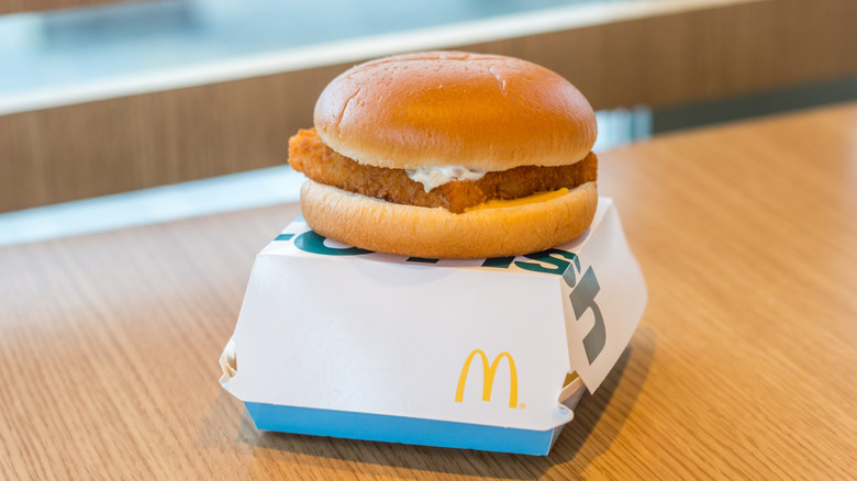 The Filet-O-Fish on a box.