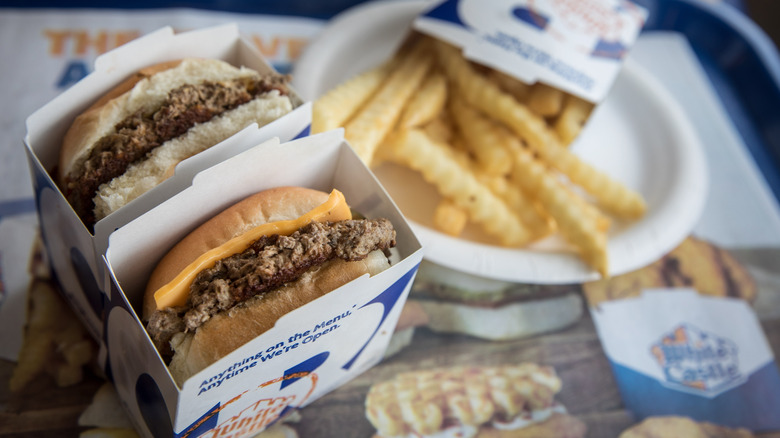 Burgers and fries from White Castle.