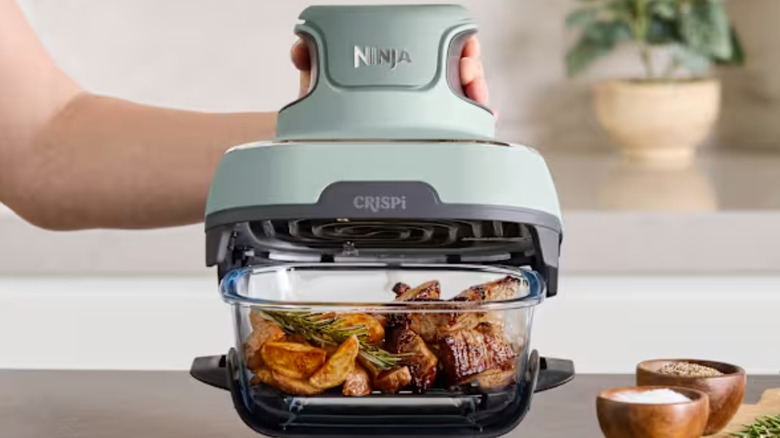A Ninja Crispi Portable Glass Air Fryer