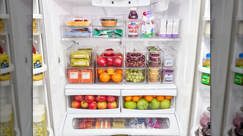 iDESIGN bins in an organized refrigerator