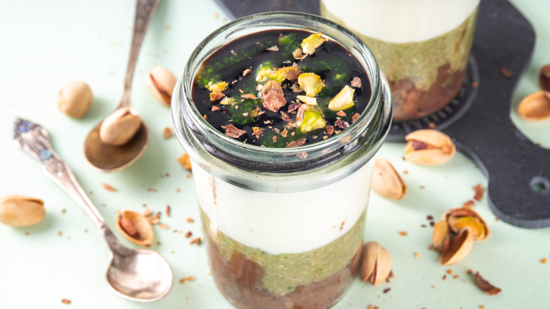A Dubai-style chocolate yogurt
