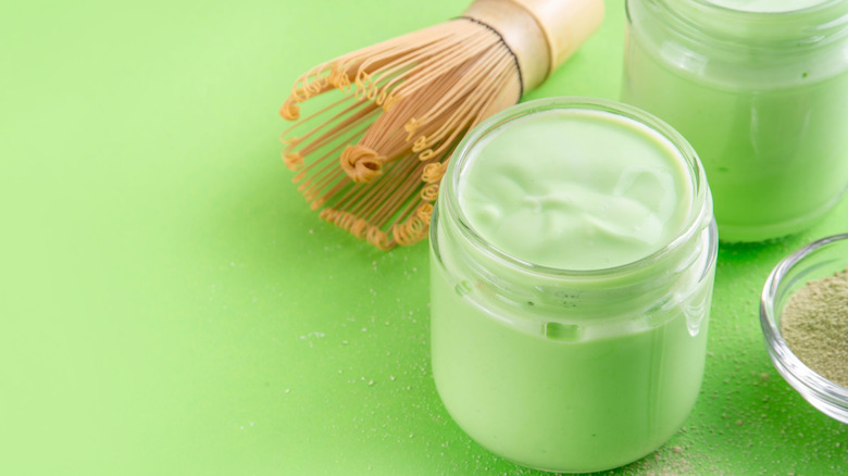 A matcha yogurt