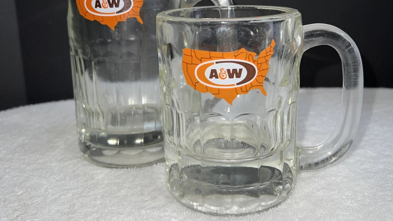 1970s-era root beer mugs from A&W