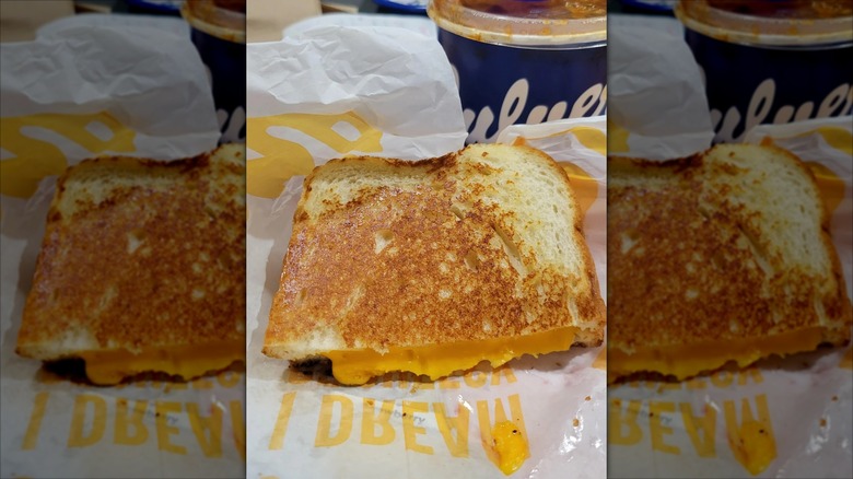 A grilled cheese sandwich from Culver's.