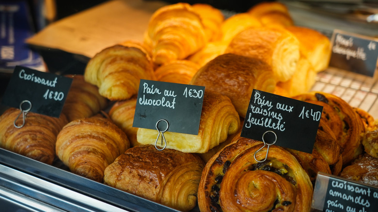 A selection of French breakfast pastries