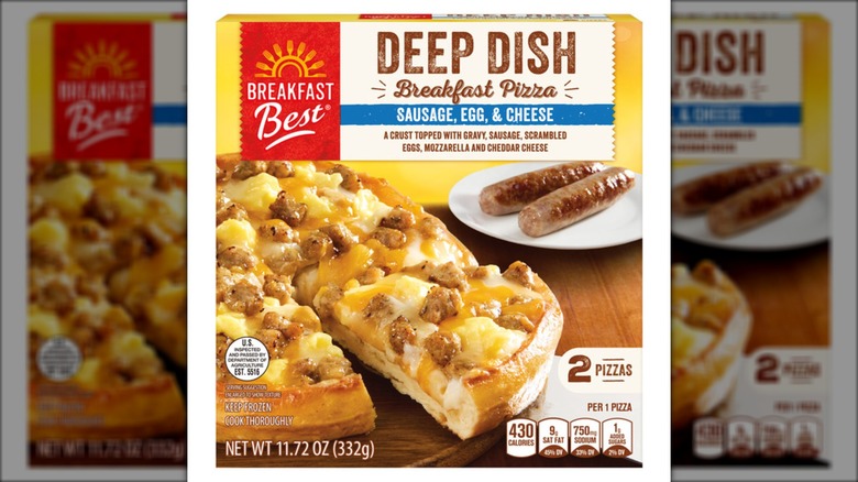Breakfast Best Deep Dish Sausage, Egg & Cheese Breakfast Pizza from Aldi.