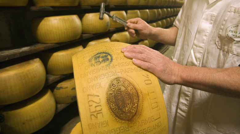 Parmigiano Reggiano wheels.
