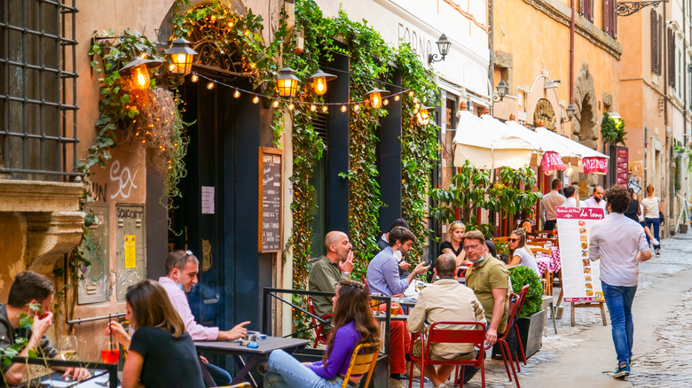 A classic Italian restaurant setting.