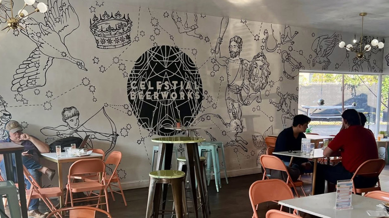Decor of Celestial Beerworks photographed.