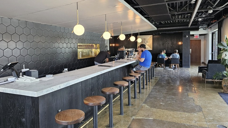 View of bar inside Manhattan Project Beer Company.