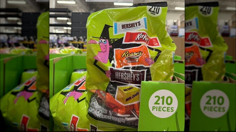 A bag of Hershey's candies sits in its manufacturer's box
