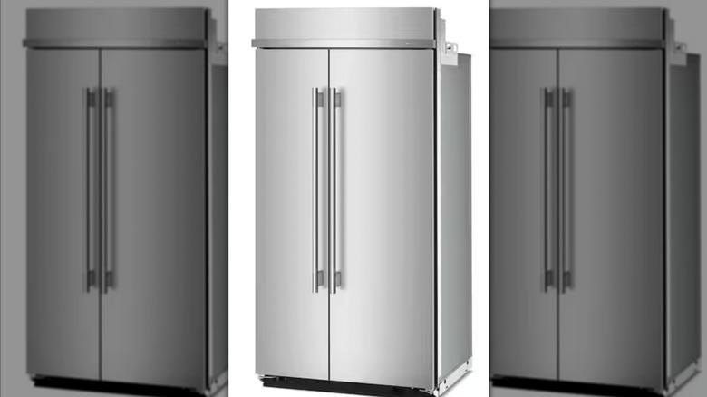 A KitchenAid side-by-side fridge